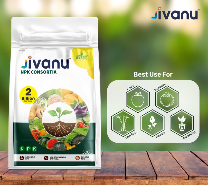 Green Revolution Jivanu NPK Consortia (Bacteria) - 500 Grams