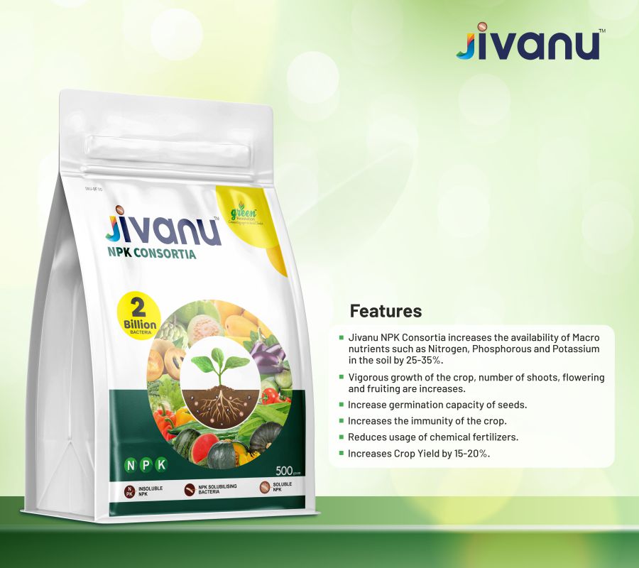 Green Revolution Jivanu NPK Consortia (Bacteria) - 500 Grams