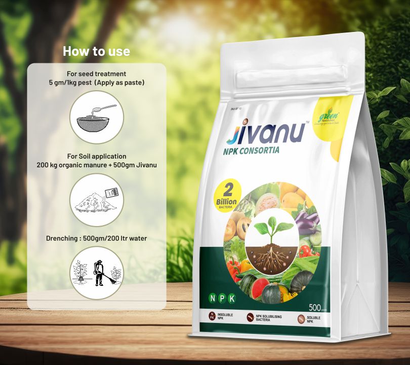 Green Revolution Jivanu NPK Consortia (Bacteria) - 500 Grams