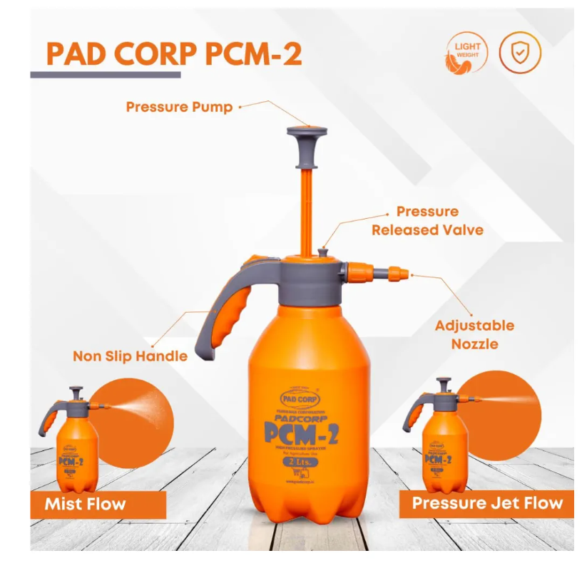 Pad Corp PCM-2 High Pressure 2 Litre Sprayer