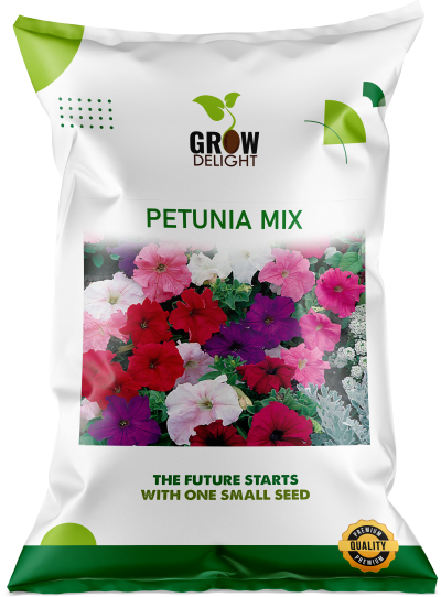 Grow Delight Imported Petunia Mix - 600 seeds