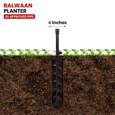 Earth Auger Planter 4 inch Single Spiral PT-4