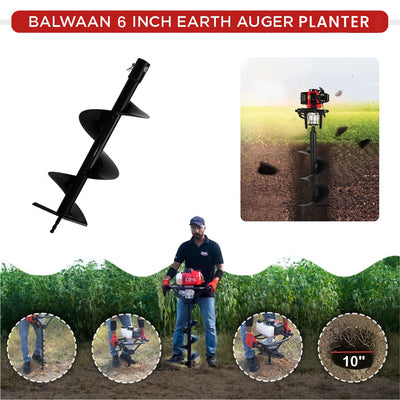 Earth Auger Planter 6 inch Single Spiral PT-6