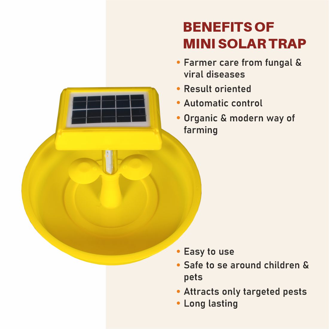 Green Revolution Solar Minichargeable Insect Light Trap To Control Flying Insect