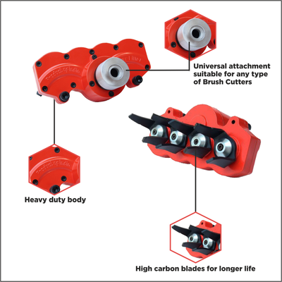 Balwaan Tiller Attachment Vertical Type (9 inch) Universal