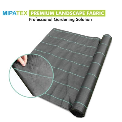 Mipatex 125 GSM Premium Garden Weed Control Barrier Sheet Mat (Black)
