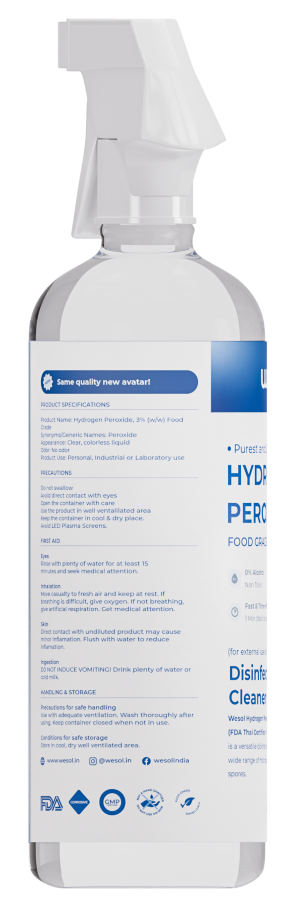 Wesol Hydrogen Peroxide 3% Food Grade