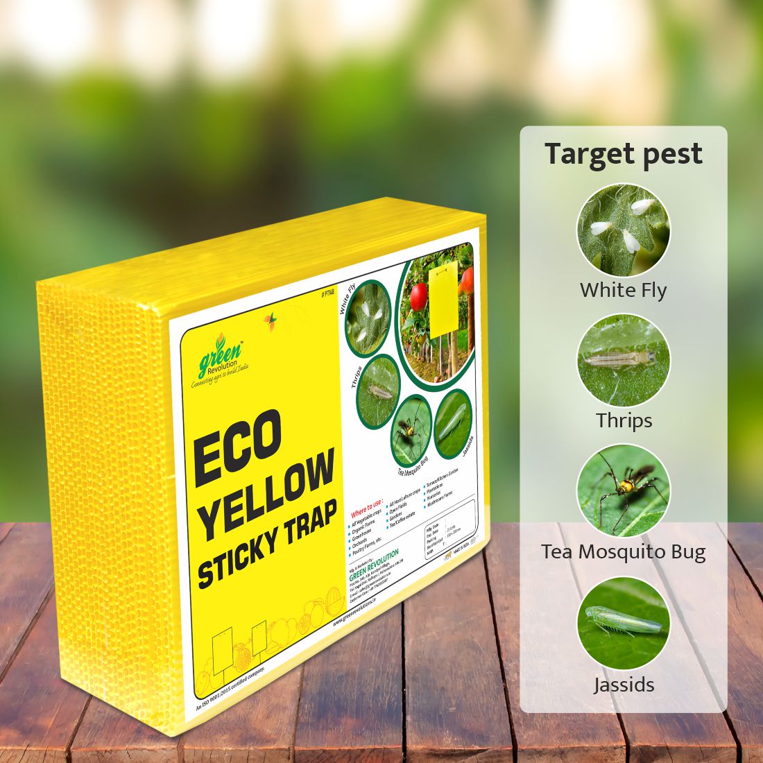 Green Revolution Eco Yellow Sticky Trap | Size A5, 150mm x 200mm