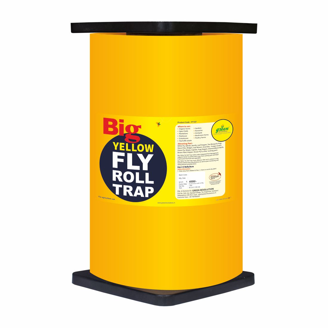 Green Revolution Yellow Sticky Roll/Trap for Control of all Harmful Flying Insects