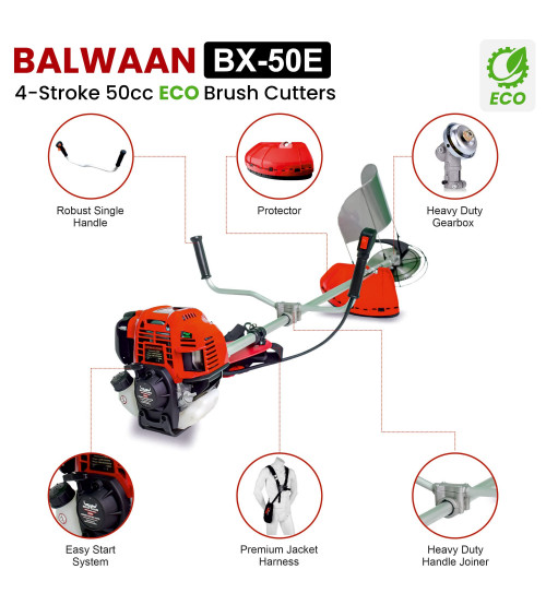 Balwaan Side Pack 4-Stroke BX-50 Brush Cutter-Pro